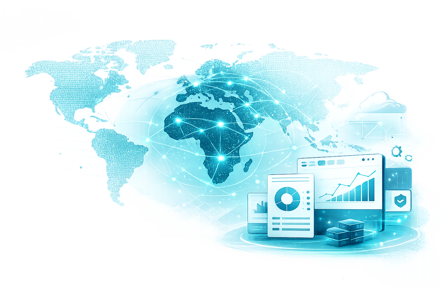 Connected global technology ecosystem with Africa at the centre.